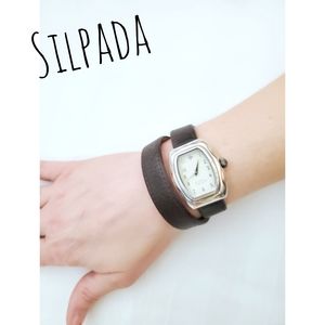 Silpada That's a Wrap Double Leather Bracelet Wrap Watch T1896